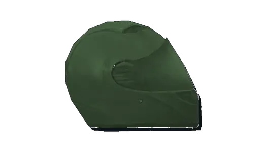 Тёмный мотошлем, зелёный
